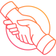 Logo de 2 mains se serrant la mian, représentant la confiance de mes clients